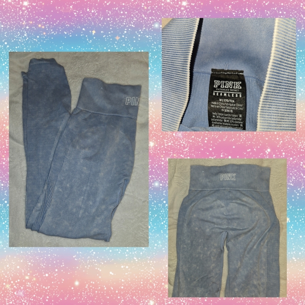 ❤️ Victoria's Secret Pink Ultimate Seamless Leggings Sz M - Picture 4 of 12